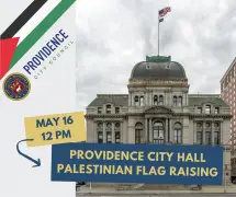 Rhode Island capital to hoist Palestinian flag at city hall, citing diversity